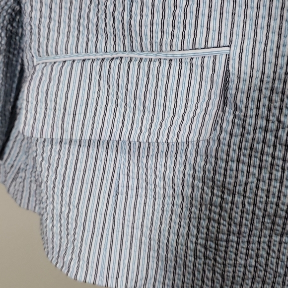 JUDITH HART- Seersucker Blue Blazer/ Jacket, Sz 8 - Picture 3 of 8